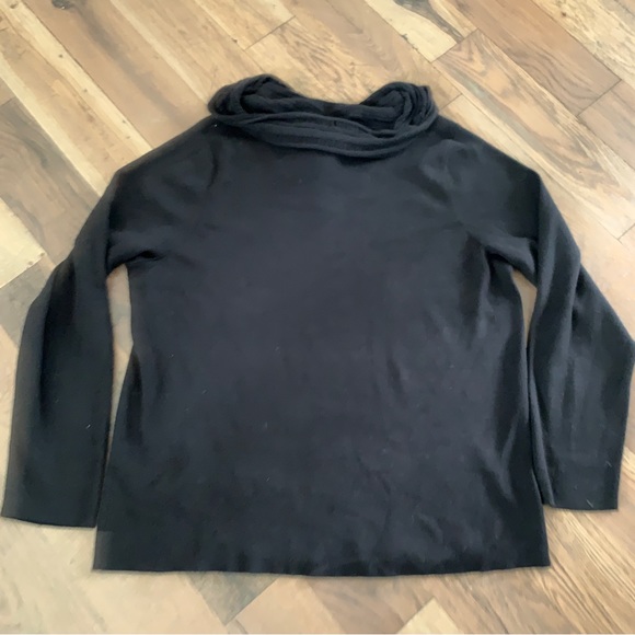 Ashley Stuart Womens Black Cowl Neck Sweater Size 1X - Picture 7 of 7